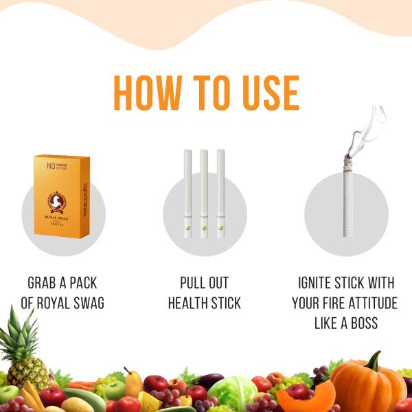 ROYAL SWAG Ayurvedic & Herbal Cigarette, Frutta Flavour Helps in Quit