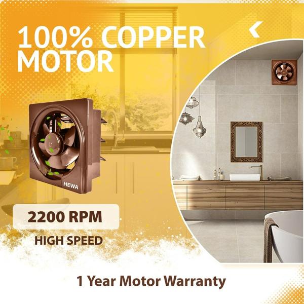 Hewa Ventilo 200mm (square) HIGH SPEED Exhaust Bathroom Protection