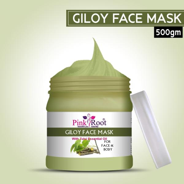 Pink Root Men and Women Giloy Face Mask Improve Skin Quality Dm Water