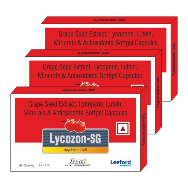 Leeford Lycozon Softgel Capsules Pack of 3 (10 Capsules Each) Enriched