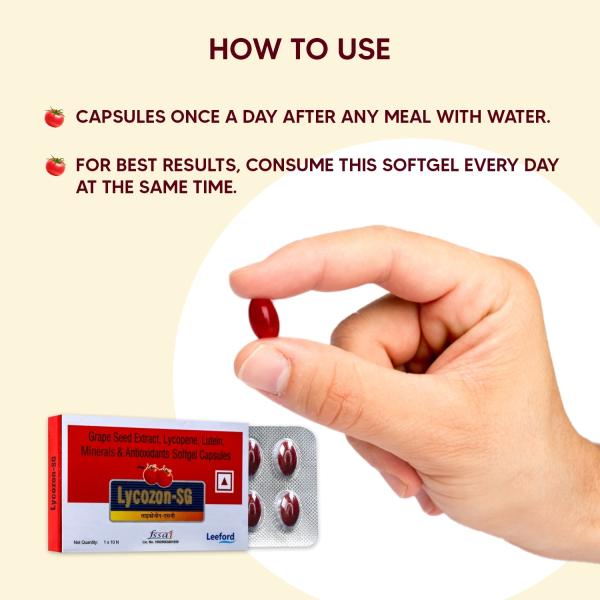 Leeford Lycozon Softgel Capsules Pack of 3 (10 Capsules Each) Enriched