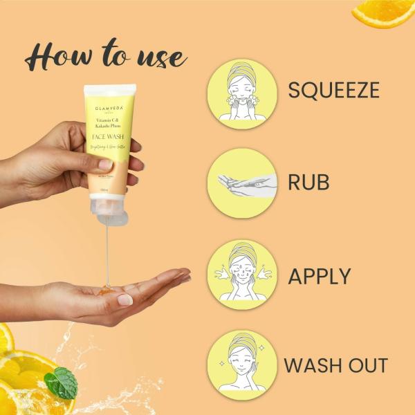 Glamveda Vitamin C & Kakadu Plum Brightening Face Wash JioMart