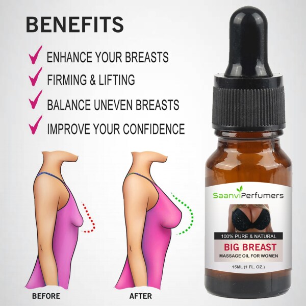 Saanvi Perfumers Breast Oil and Breast Growth Oil 100 Undiluted