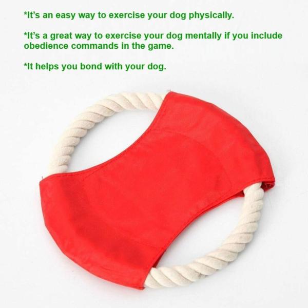 Pets Empire Flying Frisbees Cotton Rope And Waterproof Oxford Fabric