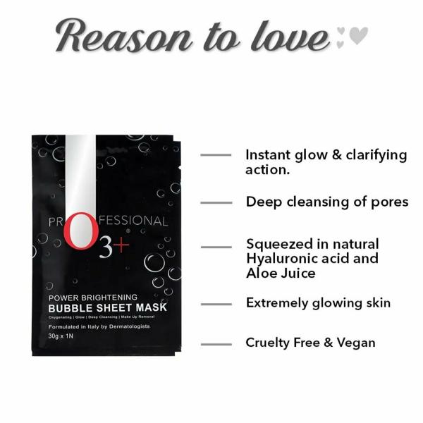 O3+ Power Brightening Bubble Sheet Mask JioMart
