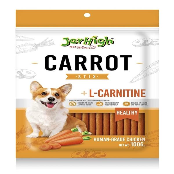 Jerhigh Carrot Stix Dog Treat 100gm (Pack of 5) JioMart