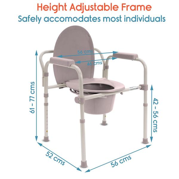 KosmoCare Folding Commode Chair with Seat Cover 3in1 Usage