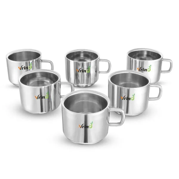 VRIND Stainless Steel Tea Cup / Coffee Cup Double Wall JioMart