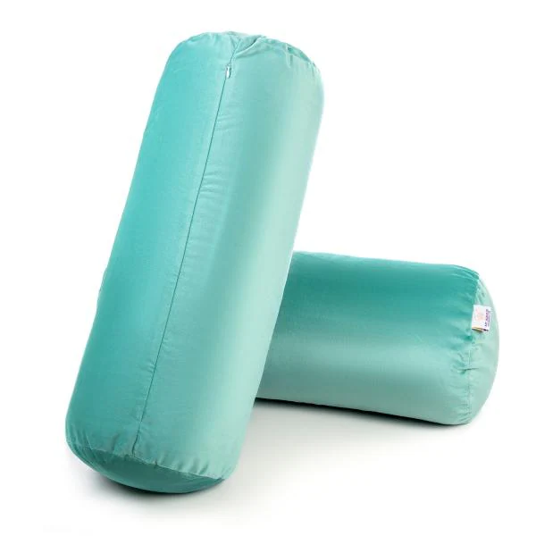 MY ARMOR Micro Fibre Bolster Bed Pillows Aqua Green Velvet Cover