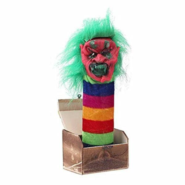 wooden scary box funy horror trick electric voice activated joke toy