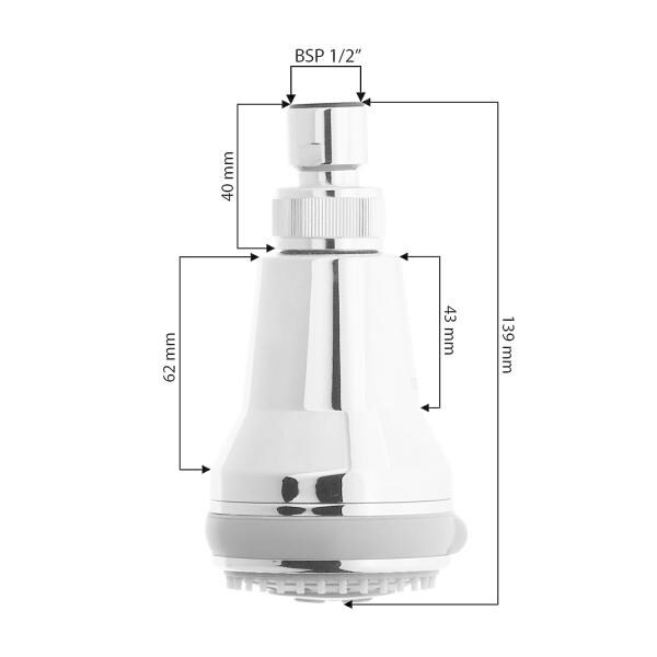 Hindware 3 Flow Overhead Shower (Chrome) JioMart