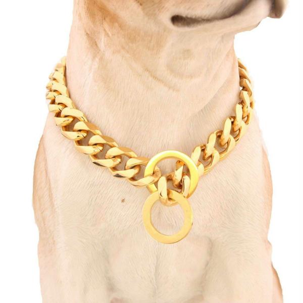 PSK Pet Mart Dogs Choke Chain (Gold) (Set Of 3) JioMart