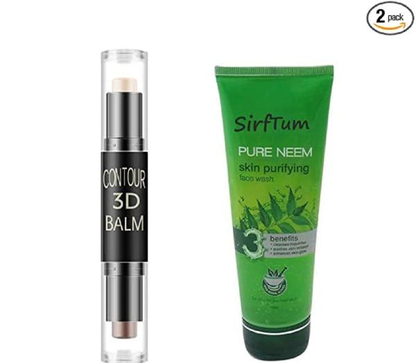 SIRF TUM 7 Contour Stick Highlighter Purifying Neem Face Wash for Acne