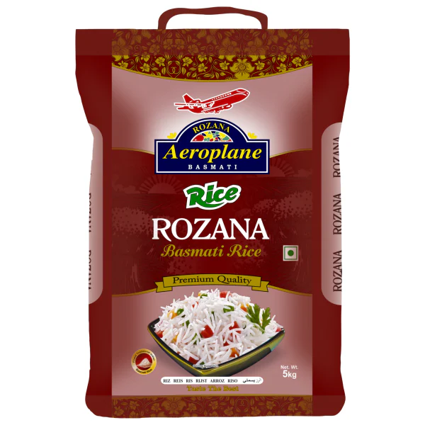 Aeroplane Rozana Premium Basmati Rice Perfectly Aged Long Grain with