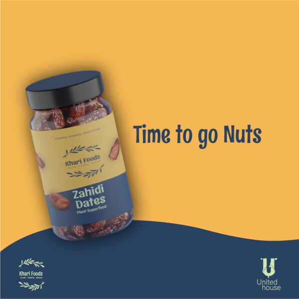 Khari Foods Premium Dried Zahidi Brown Dates, Khajur / Khajoor Dry