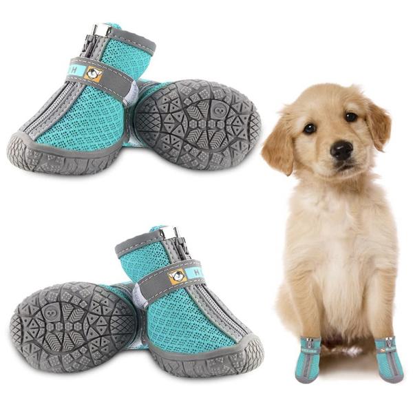 KUTKUT Dog Shoes for Hardwood Floors Breathable Dog Boots with Anti
