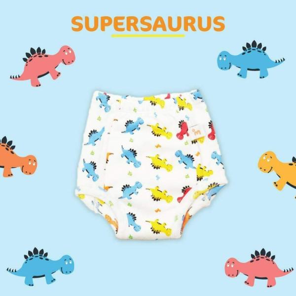 SuperBottoms Striking Whites Padded Waterproof Pull up Underwear/Potty Training Pants (34 Years
