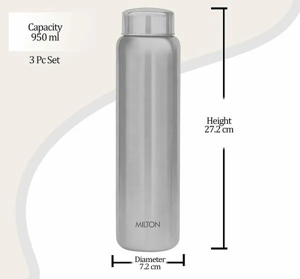 Milton Aqua Stainless Steel Water Bottle 950 ml us 