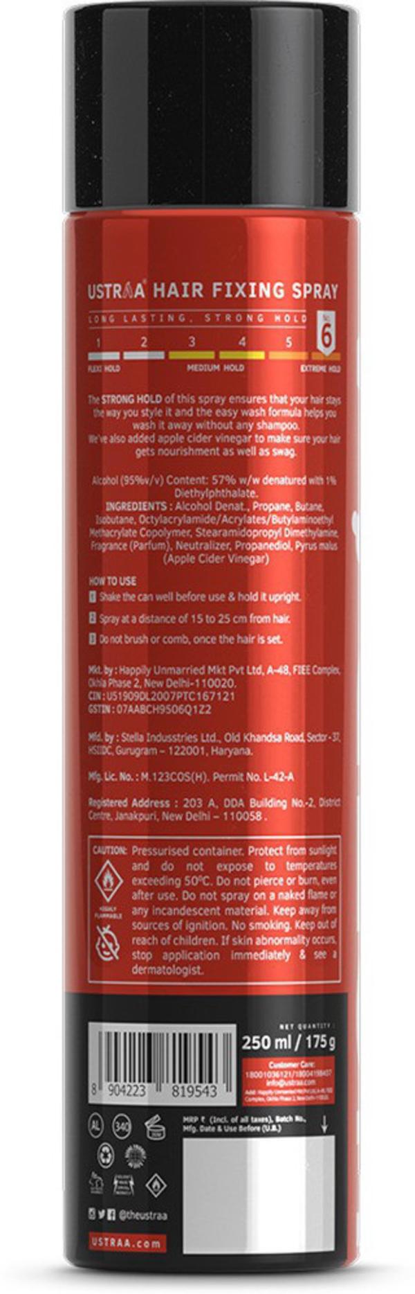 USTRAA Hair Fixing Spray Strong Hold, 250 Ml JioMart