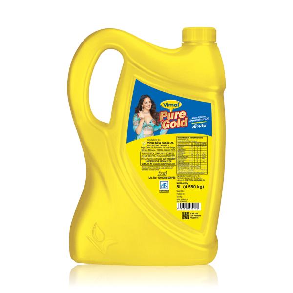 Vimal Pure Gold Micro Filtered Groundnut Oil 5 Ltr Jar JioMart