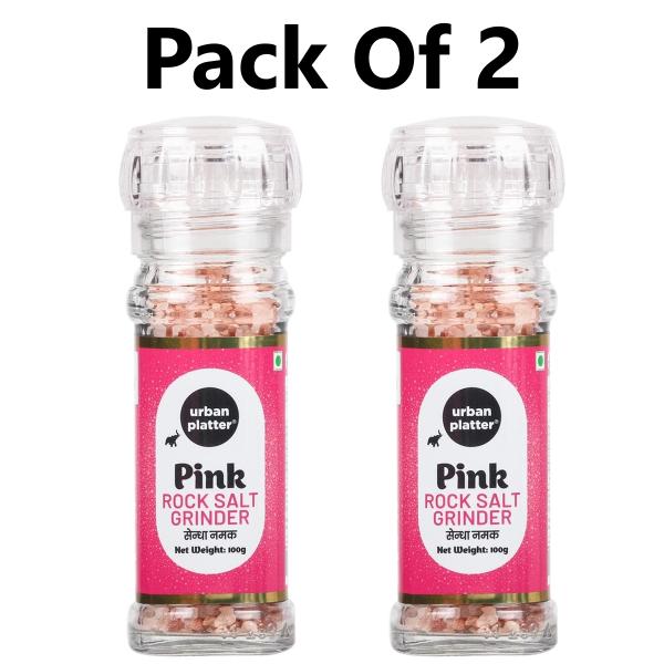Urban Platter Pink Himalayan Rock Salt Grinder, 100g ( Pack Of 2