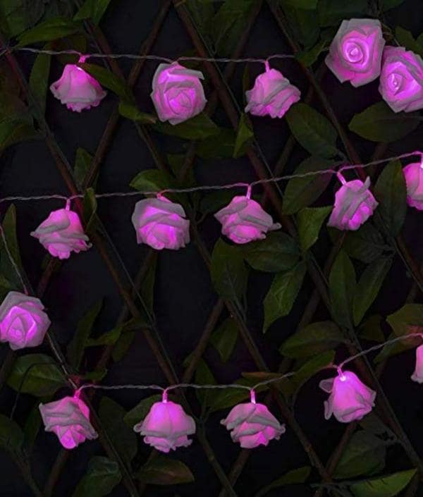 X4Cart Pink Rose Flowers String Lights JioMart