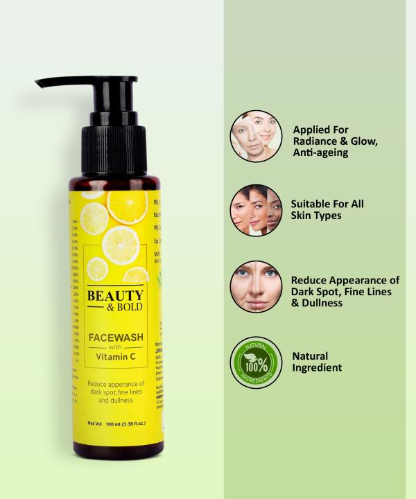 Beauty and bold Vitamin C Face wash reduce appearance of dark spot