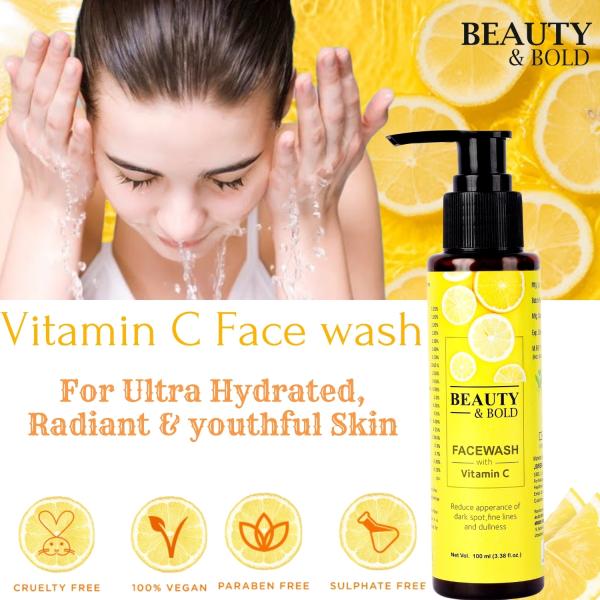 Beauty and bold Vitamin C Face wash reduce appearance of dark spot