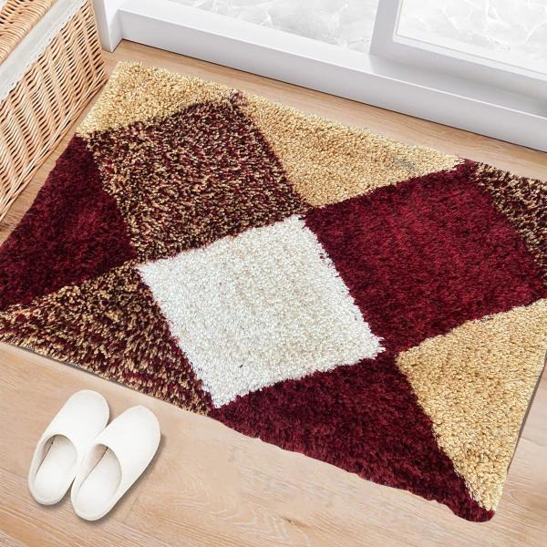 Faburaa Bathroom Mat for Outside Door, Used in Bathroom, Home (Vibrant