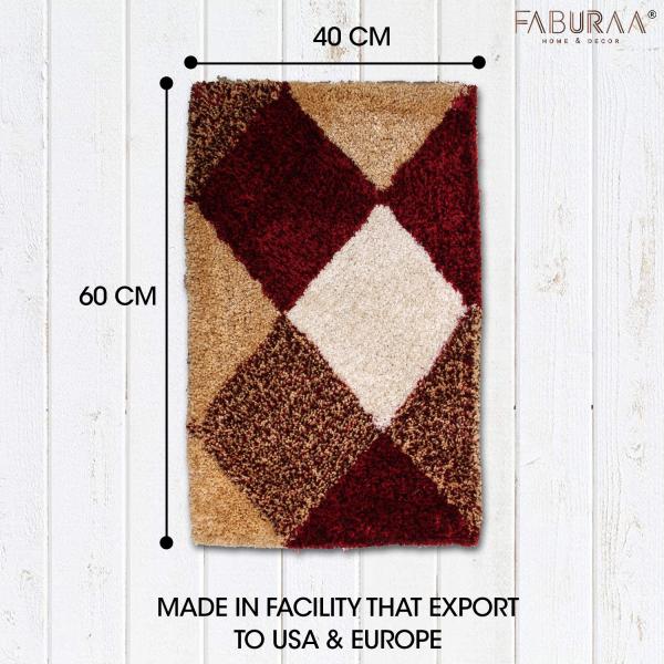 Faburaa Bathroom Mat for Outside Door, Used in Bathroom, Home (Vibrant