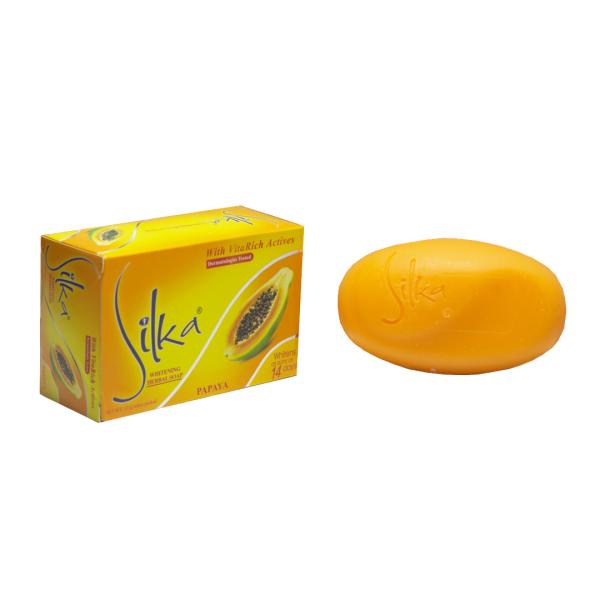 Queue Silka Papaya Face and Body Whitening Soap Pack of 2) JioMart