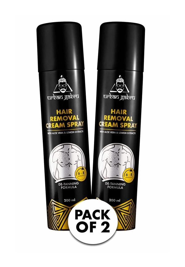 Urban Gabru Hair Removal Cream Spray 200 ml (Pack of 2) JioMart