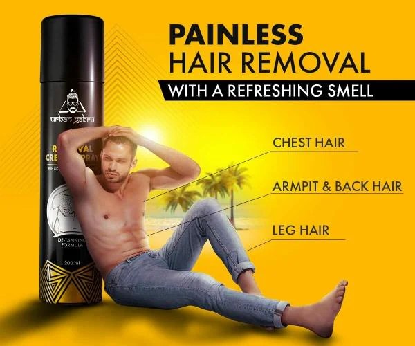 Urban Gabru Hair Removal Cream Spray 200 ml (Pack of 2) JioMart