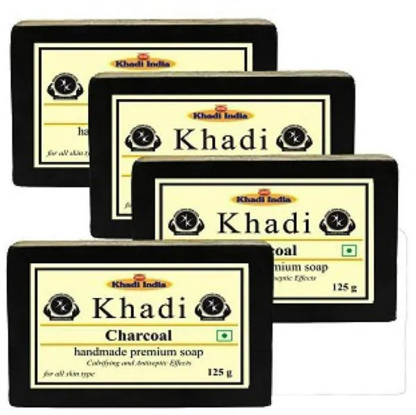 Premium Khadi Charcoal Soap 500 g (Pack of 4) JioMart