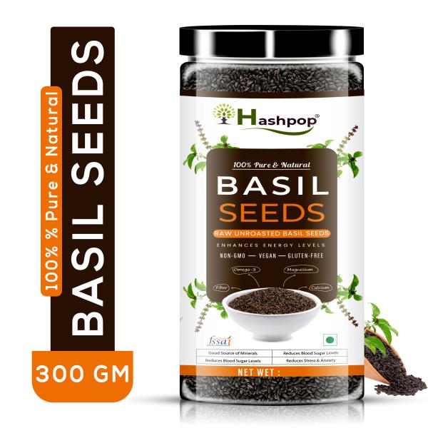 Hashpop Raw Basil Seeds for Weight Loss (300GM) JioMart