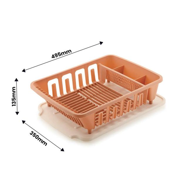 Nabhya Cream Plastic 4 In1 Durable Kitchen Sink Dish Rack Drainer Rack