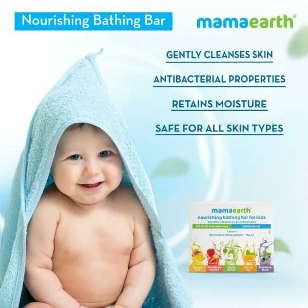 Mamaearth Fruit Based Nourishing Clear Bathing Bar Baby Soap With