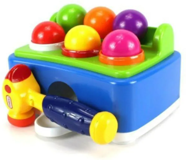 Sanjary Multicolor Plastic Pinball Hammer Table Ball Pounding Toy