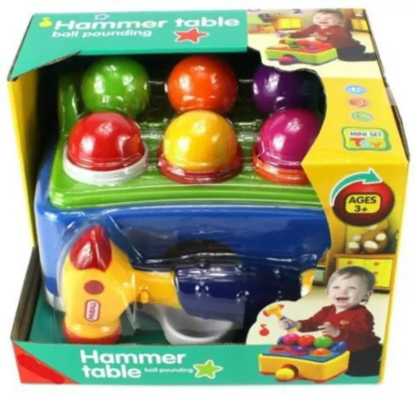 Sanjary Multicolor Plastic Pinball Hammer Table Ball Pounding Toy