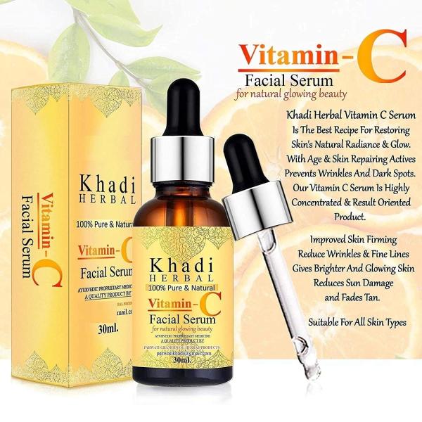 Khadi Herbal Vitamin C Serum For Natural Glowing Beauty (30 ml) JioMart