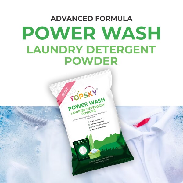 Top Sky Power Wash Laundry Detergent Powder 4 KG JioMart