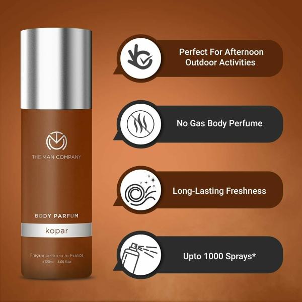 The Man Company NonGas Body Perfume For Men Kopar No Gas Perfumes