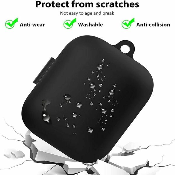 Inclu Silicone Front And Back Case With Keychain For BoAt Airdopes 141