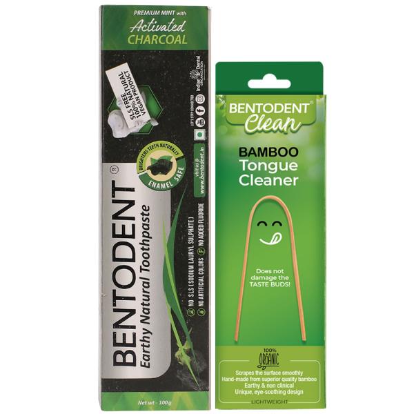 Bentodent Toothpaste Activated Charcoal Toothpaste And Bamboo Tongue