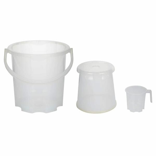 Regalo 3 Piece Plastic Bathroom Bucket, Mug and Stool Set( capacity 25Ltr) JioMart