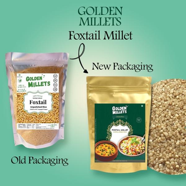 GOLDEN MILLETS Foxtail Millet 1kg Unpolished Rice 100 Gluten Free