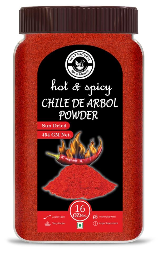 Chilli De Arbol Powder (454 gm), Hottest Chilli in The World , Spices