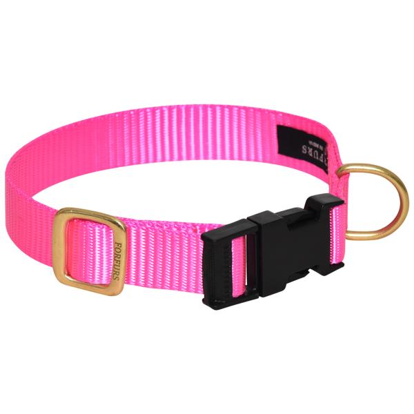 FORFURS Dog Classic Snap Collar for Medium Dogs (Hot Pink) JioMart