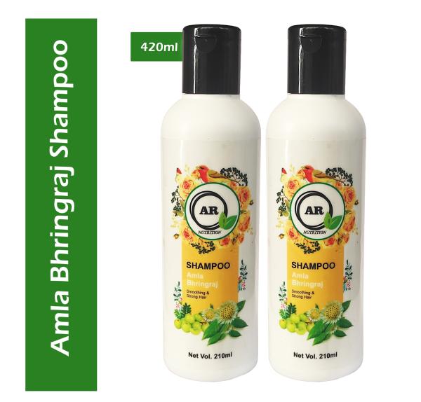 AR Nutrition Amla & Bhringraj Hair Shampoo| Herbal Shampoo, Hair Growth &  Hair Fall Control, Dandruff Control Shampoo Pack Of 2 - 420ml - JioMart