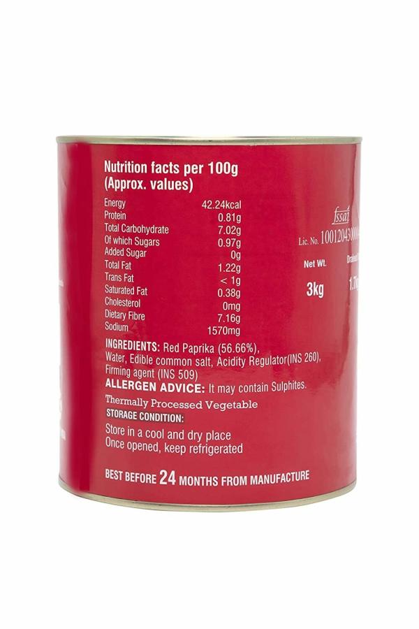 Neo Sliced Red Paprika 3Kg Can JioMart